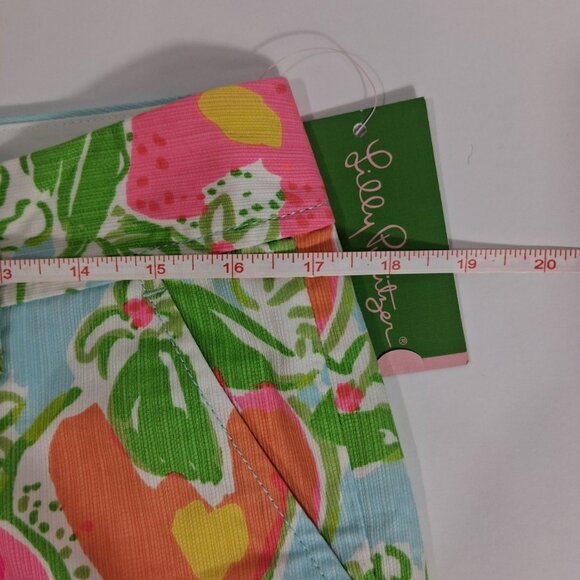 Lilly Pulitzer Callahan shorts sz 16 Tidal Wave Pans Garden NWT - Picture 3 of 12